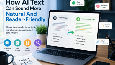 Natural AI writing concept showing human-friendly content editing and readability improvements